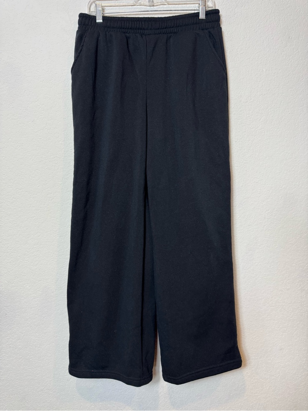 Better Together Classic Black Wide Leg Sweatpants with Pockets Loungewear XL